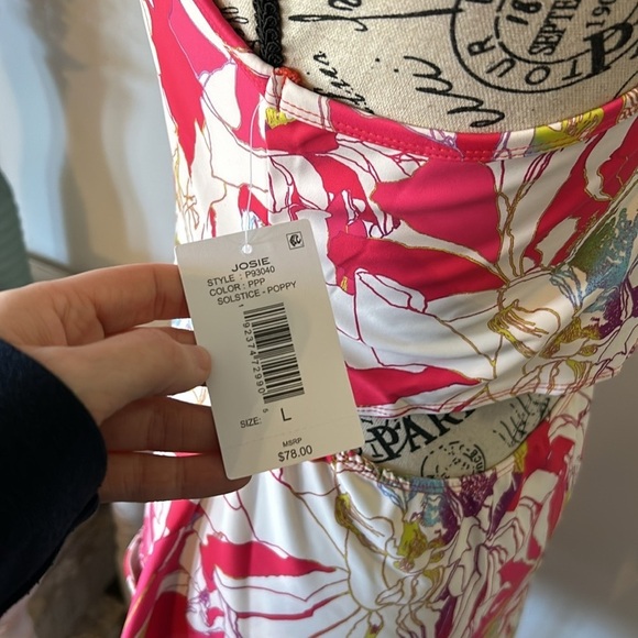 NWT Natori Josie Solstice Floral Poppy Tennis Dress Women's size L - Picture 6 of 9